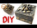 DIY СУПЕР ИДЕЯ для декорирования коробочки ракушками! || Mixed Media Box // Шкатулка декор