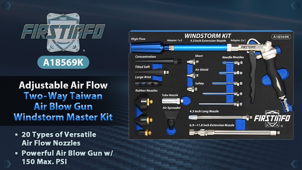FIRSTINFO A18569KUS Two-Way Taiwan Air Blow Gun, Windstorm Master