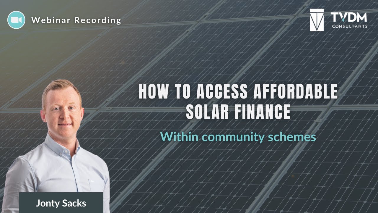 How to access affordable solar finance - YouTube