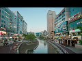 [4K HDR] Evening walk in Incheon Cheongna International City Tour Korea Ambience Sounds