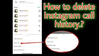 How to delete Instagram  calls | can't delete Instagram call history | kannada |