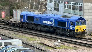 Maritime Class 66 at Basingstoke, SWML, 11/2/2026 | Boom Trainspots
