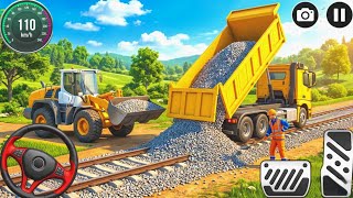 Railroad Builder Simulator 3D - Highway Excavator Construction JCB - Android GamePlay screenshot 2