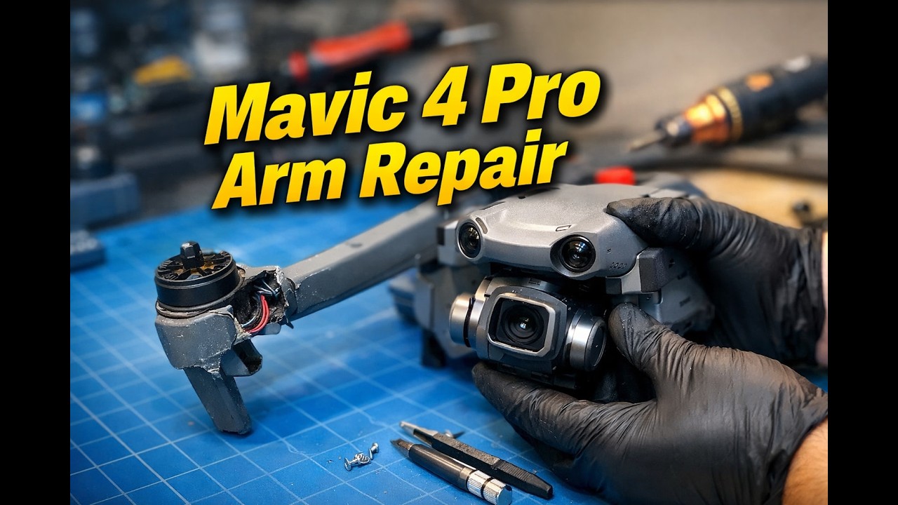 Mavic 4 Pro Crash Repair | Arm Replacement & Gimbal Repair
