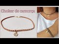 CHOKER COLAR CURTO FÁCIL COM TIRA DE CAMURÇA @canaldajann6834 @Micangasbyjanaina