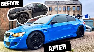 BUILDING a SALVAGE BMW E92 335i in 13 minutes