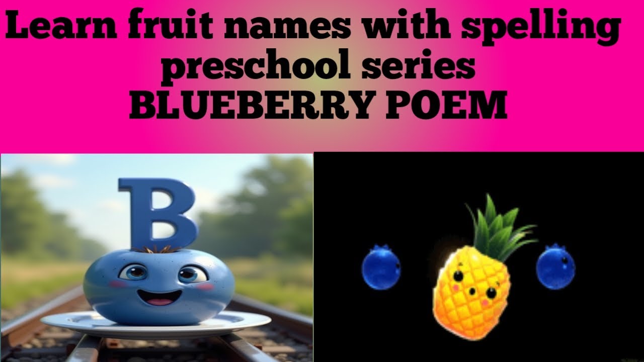 Blueberry fun poem for preschool kids