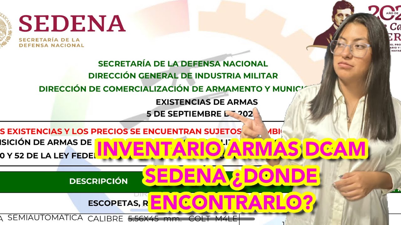 Dónde encuentro el inventario DCAM para comprar un arma en México # ...