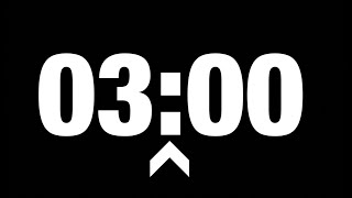 3 Minutes Count-up Timer with No Alarm - Sports - Workout - Walking - Study - Sleep - Black Screen