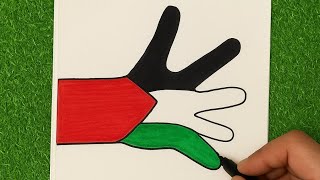 Palestine Flag Drawing | Easy Step by Step |”#Palestine #FreePalestine #HandDrawing #StepByStep