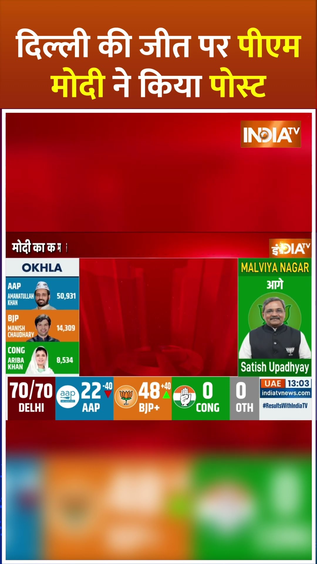 #delhielection की जीत पर PM Modi का सबसे जबरदस्त पोस्ट | #delhielectionresults2025 #pmmodi #indiatv