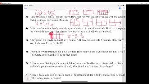 Lesson 18 divide unit fractions in word problems answer key