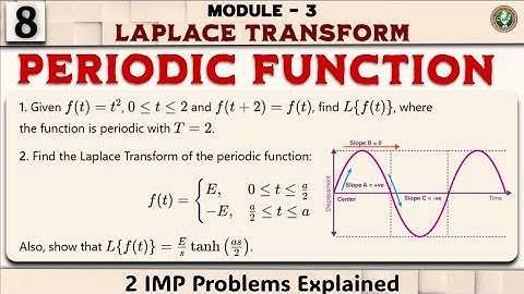 8 Laplace Transform Periodic Function, 2 Problems Explained, Module 3 2nd Sem  2022 Scheme VTU