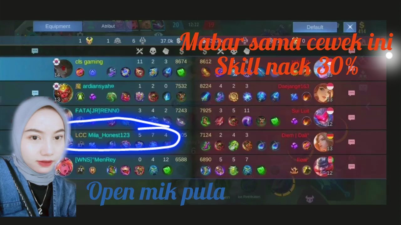 mabar bareng ade skill auto naik-mobile legend indonesia