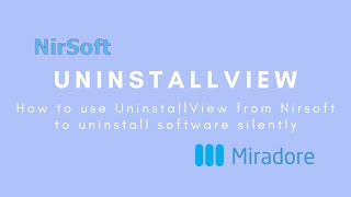 How to use UninstallView from Nirsoft to uninstall software silently. screenshot 5