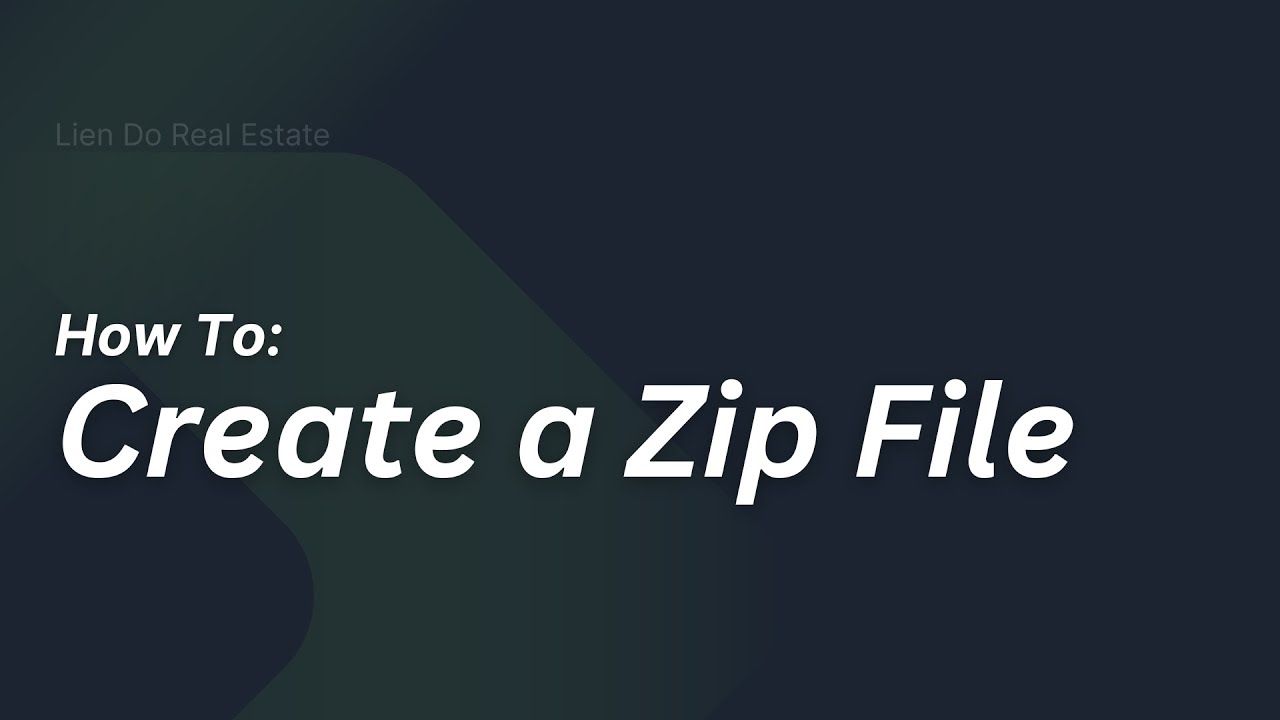 how to Create a Zip File - YouTube