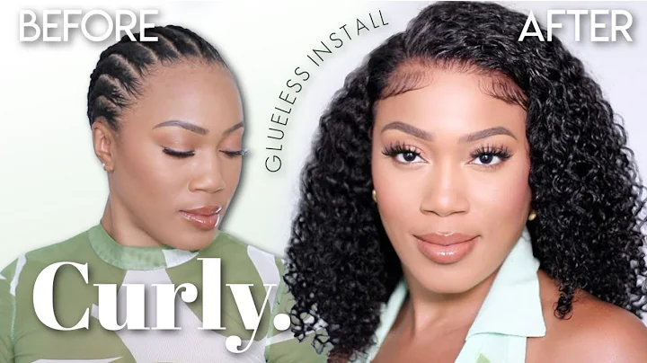 "WEAR & GO" GLUELESS Curly Wig for BEGINNERS | PRECUT & PREPLUCKED LACE WIG INSTALL | Geniuswigs