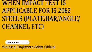 IS 2062 IMPACT TEST