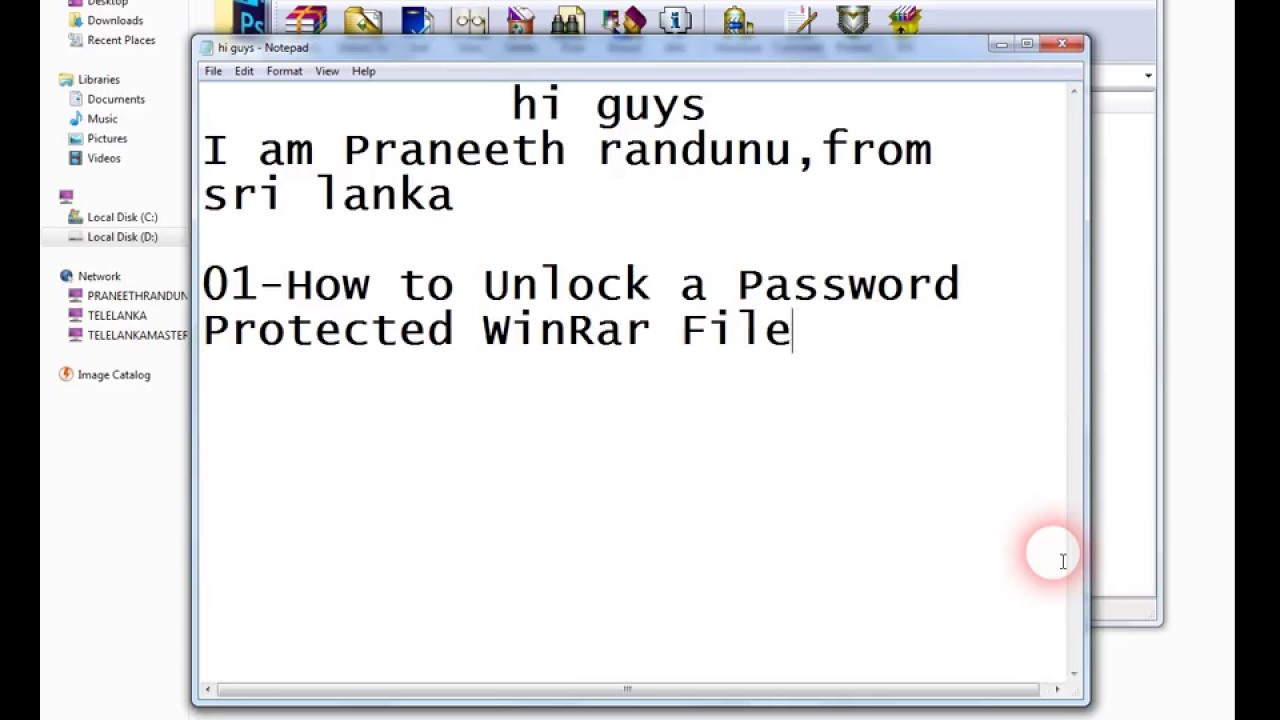 How to Unlock a Password Protected WinRar File YouTube