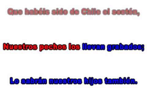 HIMNO NACIONAL DE CHILE  VERSION UNICA Y REAL DE KARAOKE.mpg