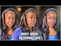 BODY WAVE HEADBAND WIG FROM AMAZON! |AFFORDABLE $30 SYNTHETIC WIG| No Lace, No Glue