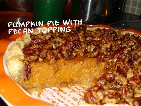 Pumpkin Pie With Pecan Topping