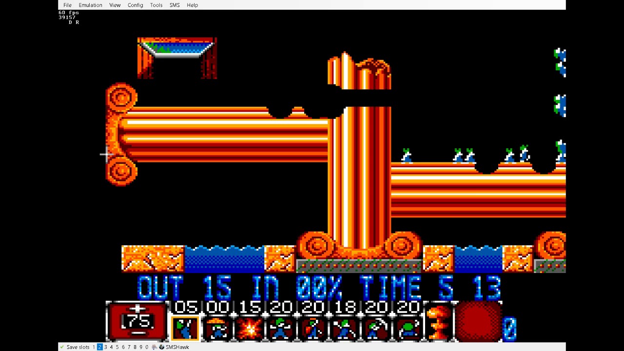 Jeu Vidéo Lemmings - Version SEGA Master System, PAL - Très Bon état, Boîte Et Notice Incluses