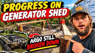 Homesteading In Remote Alaska with No Roads : Chainsaw Milling Beams by Hand