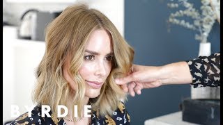 Soft-Waves Hair Tutorial With Kristen Shaw and Anine Bing | Byrdie screenshot 5