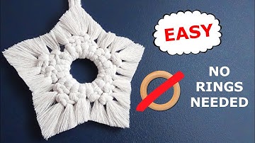 Macrame snowflake | Macrame Christmas ornaments | Macrame star