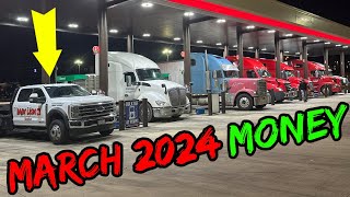 How Much I Made in March 2024 | Hotshot Trucking