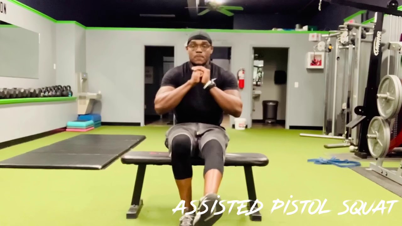 Assisted pistol squat - YouTube