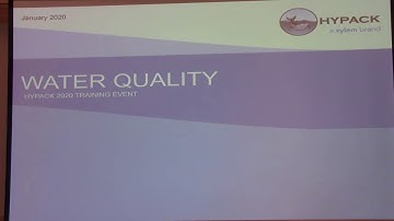 HYPACK 2020: Water Quality and Environmental
