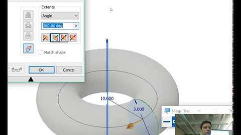 Creating a Torus using Autodesk Inventor 2018