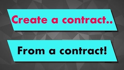 Solidity Tutorial: Create a smart contract... from a smart contract!