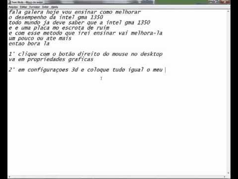 como melhorar o dempenho da intel gma 3150