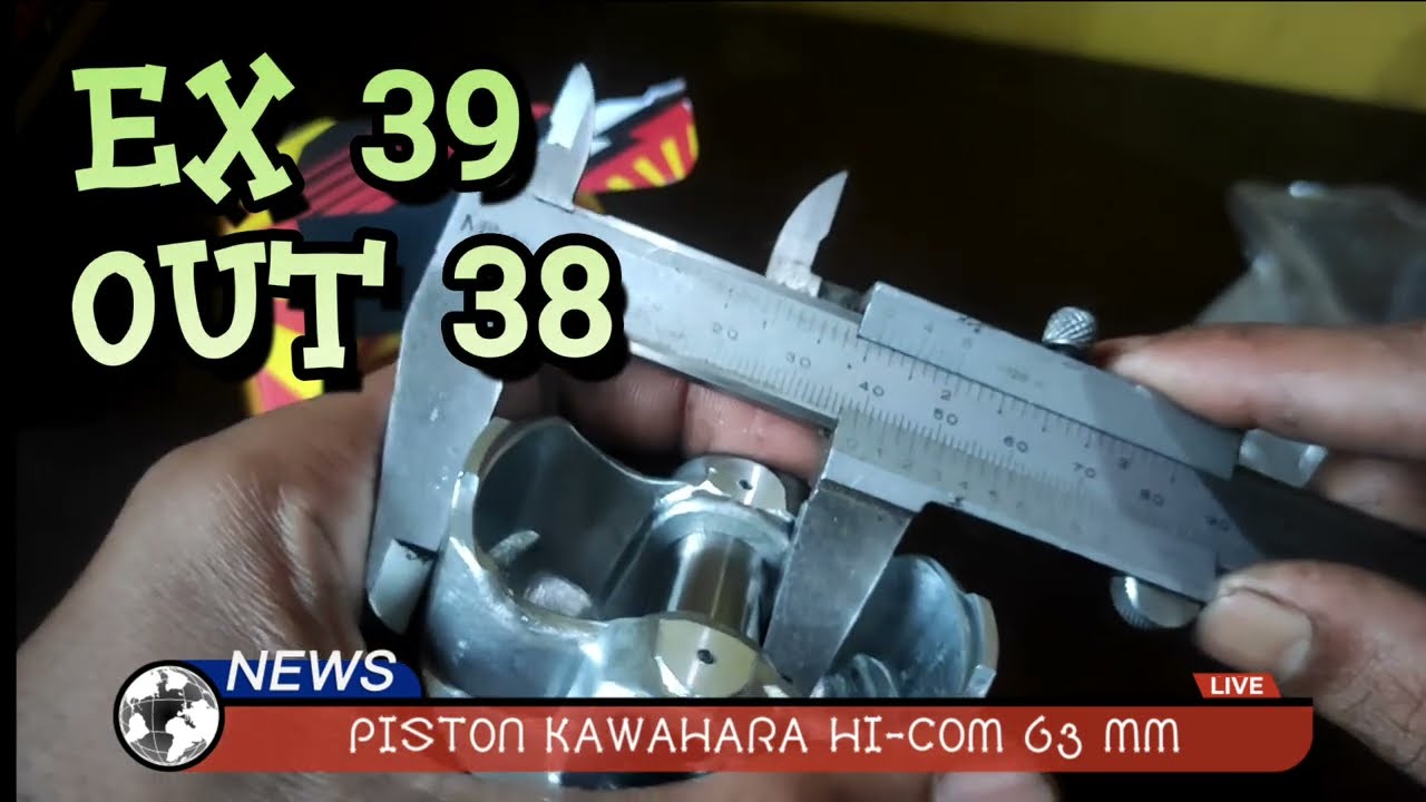 REVIEW DETAIL UKURAN PISTON KAWAHARA UNTUK VIXION YouTube