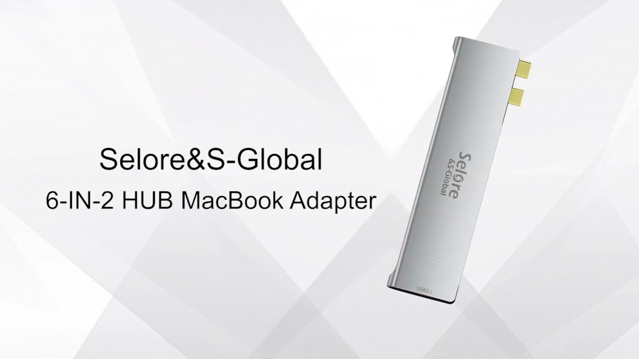 Selore&S-Global USB-C HUB 6-in-2 Multiport MacBook USB Adapter