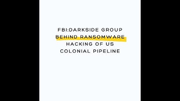FBI: Darkside group behind ransomware hacking of US Colonial Pipeline