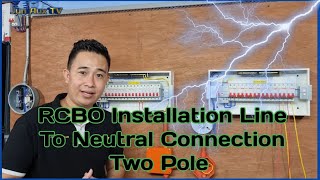 RCBO Installation Line to Neutral Connection Two Pole MCB