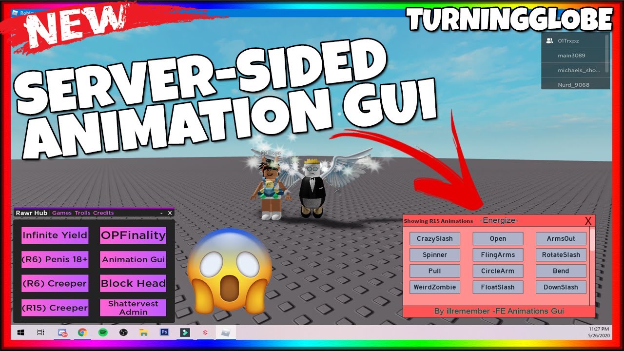New Server Sided Animation Gui Script Roblox Youtube
