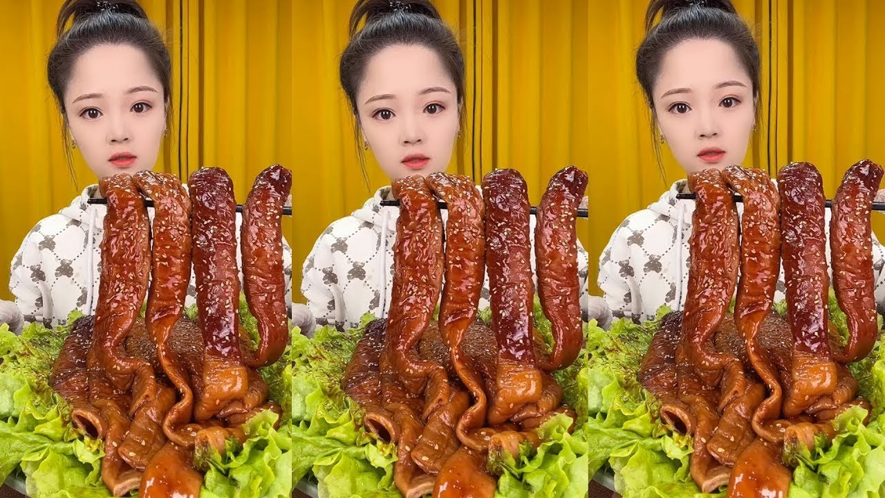 Xiao Yu Mukbang Eating ASMR Eating Show Eating Sounds Pork - YouTube