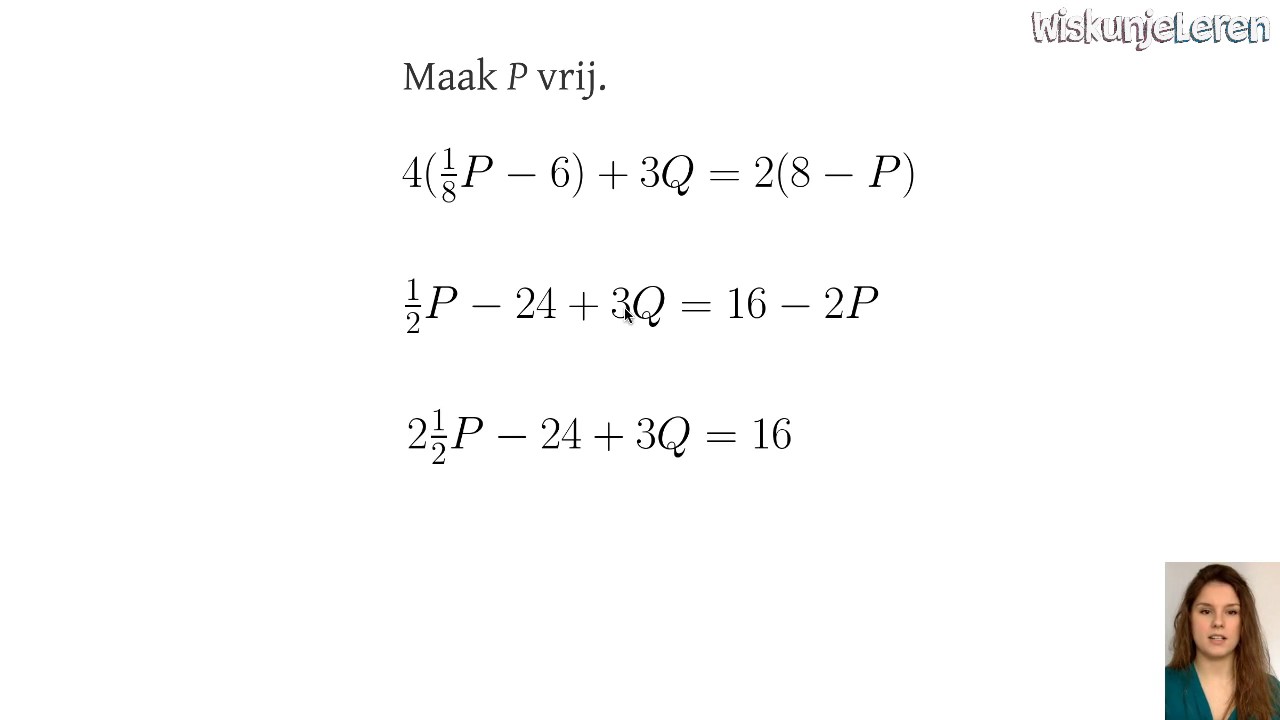 Formules Omwerken En Redeneren Met Formules – Wiskunde