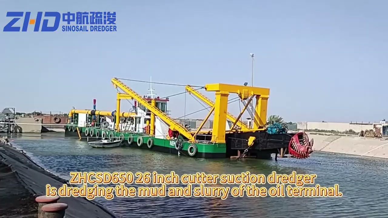 Sinosail 26-inch cutter suction dredger, efficient deep dredging, processing capacity up to 6000m3/h