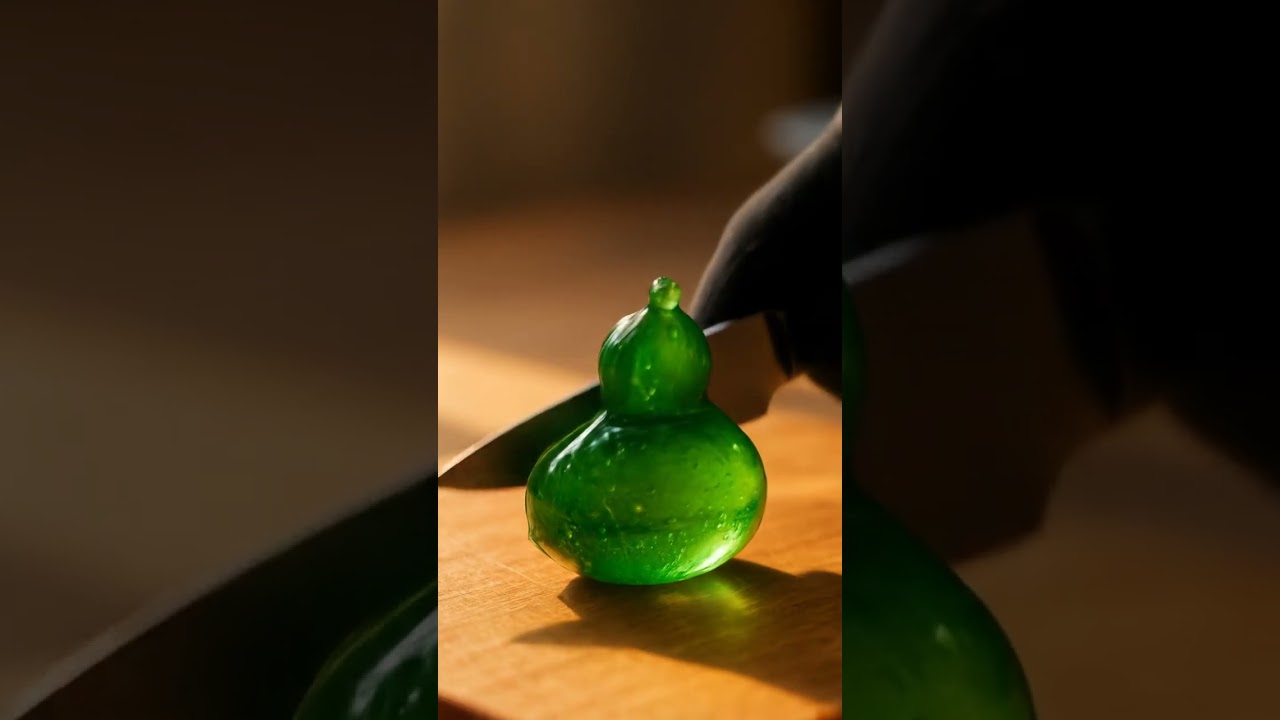 Shot in extreme macro perspective, a flawless, crystal-clear