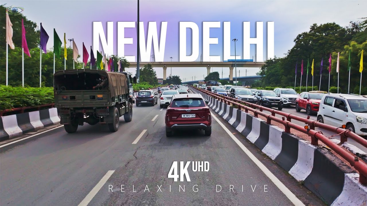 Driving in New Delhi | Lutyens’ - Cantonment | 4K UHD