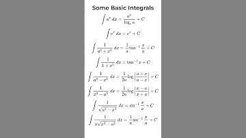 Some Basic Integration Formulas #jee #maths #jee2025 #calculus #cbse #integration #differentiation