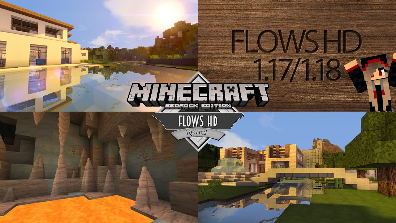 Texture Pack 'Flows HD' [ 64x/128x ] Minecraft Bedrock ( 1.17/1.18