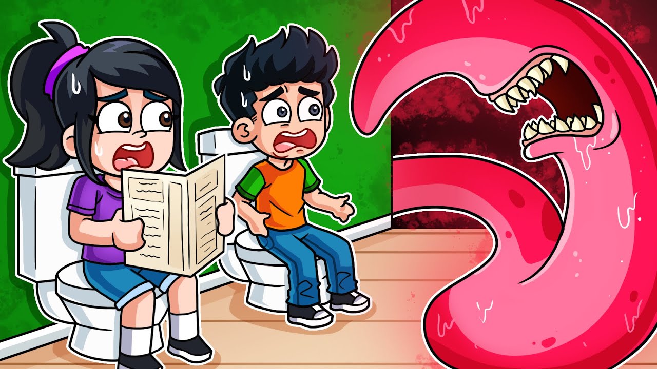 ESTOY ENCERRADA EN UN BAÑO PÚBLICO CON UN MONSTRUO ATERRADOR 😨🚽💩 ADRI SF