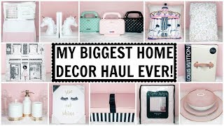 MY BIGGEST HOME DECOR HAUL EVER!! ♡ HomeGoods, TJ Maxx, Marshalls, Target & Oliver Gal ♡ June 2017